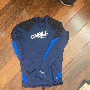 O'Neill Men's Navy and Black Rash Guard